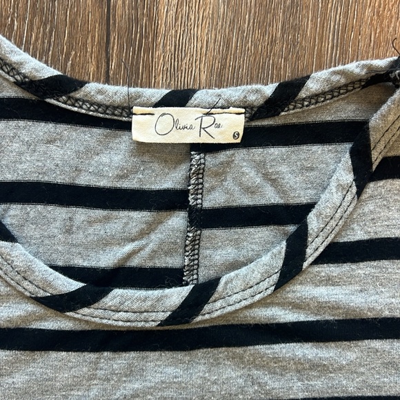 Olivia Rae Stripes Short Sleeve T-shirt Dress - Picture 3 of 6